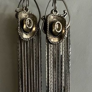 💎🔹ARETES LARGOS DE COLOR PLATINO🔹💎#PL3890